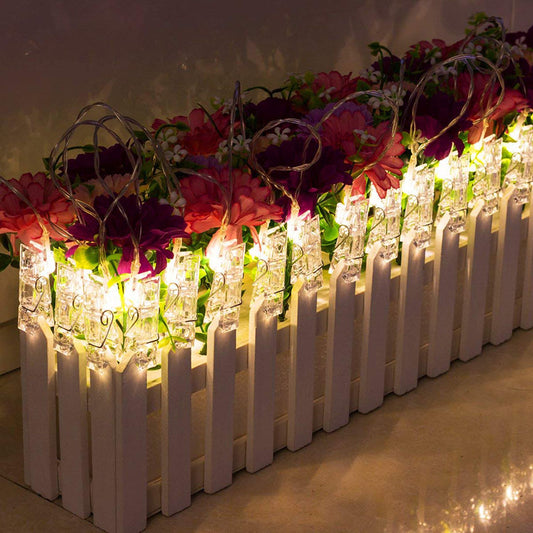 LED Photo Clip String Lights warm white