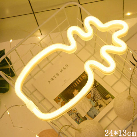 LED Neon Wall Sign yellow pineapple