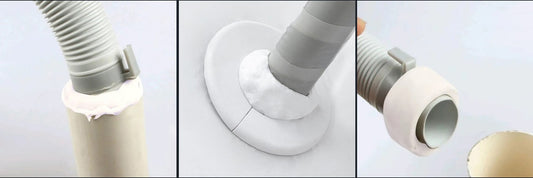 Moldable sealing clay around pipes