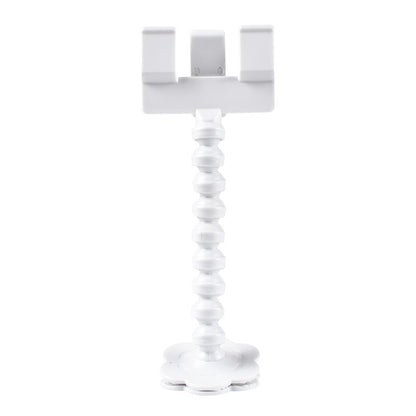 White pet selfie phone clip showing the phone clamp and treat holder