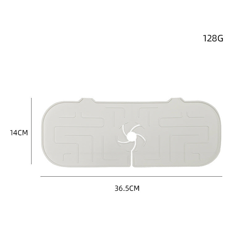Dimensions of the white silicone faucet splash guard mat