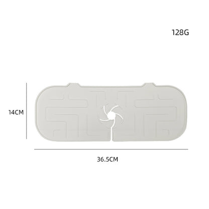 Dimensions of the white silicone faucet splash guard mat