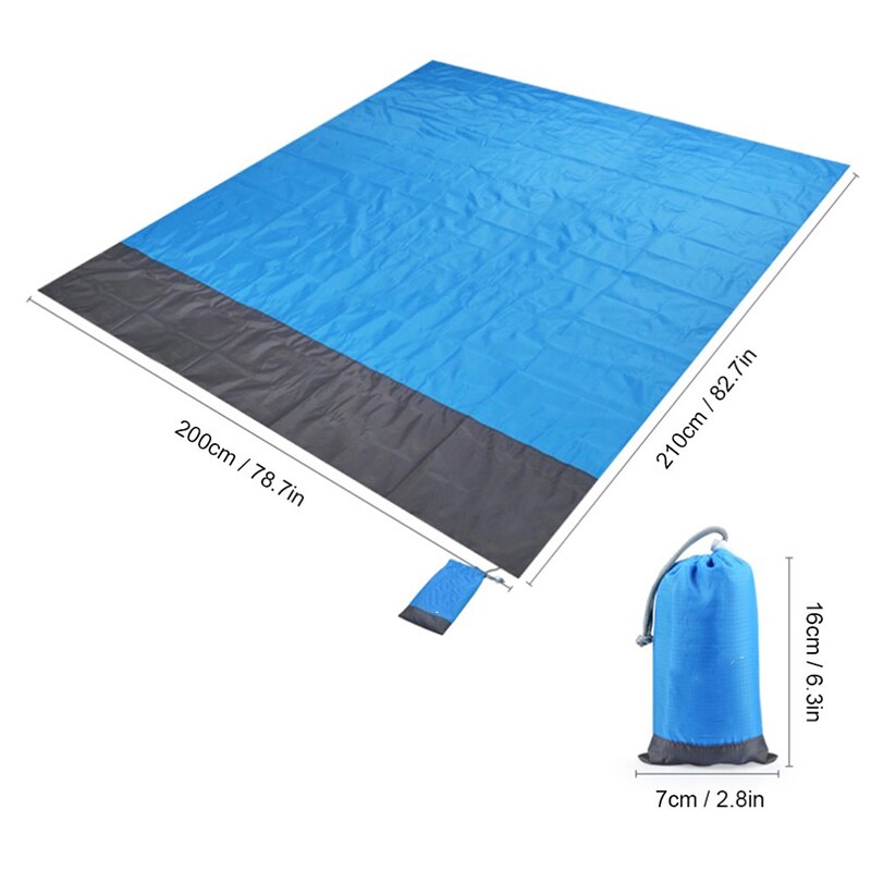 Dimensions of the blue picnic blanket