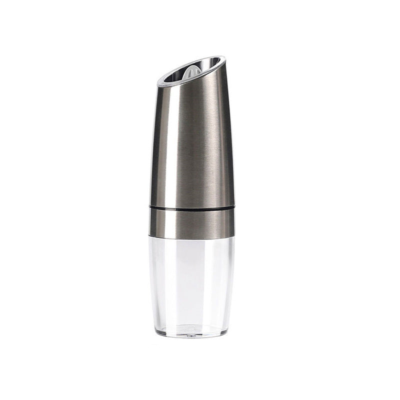 Single silver gravity electric spice grinder