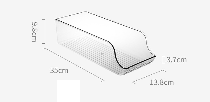 Dimensions of the transparent fridge can organizer dispenser