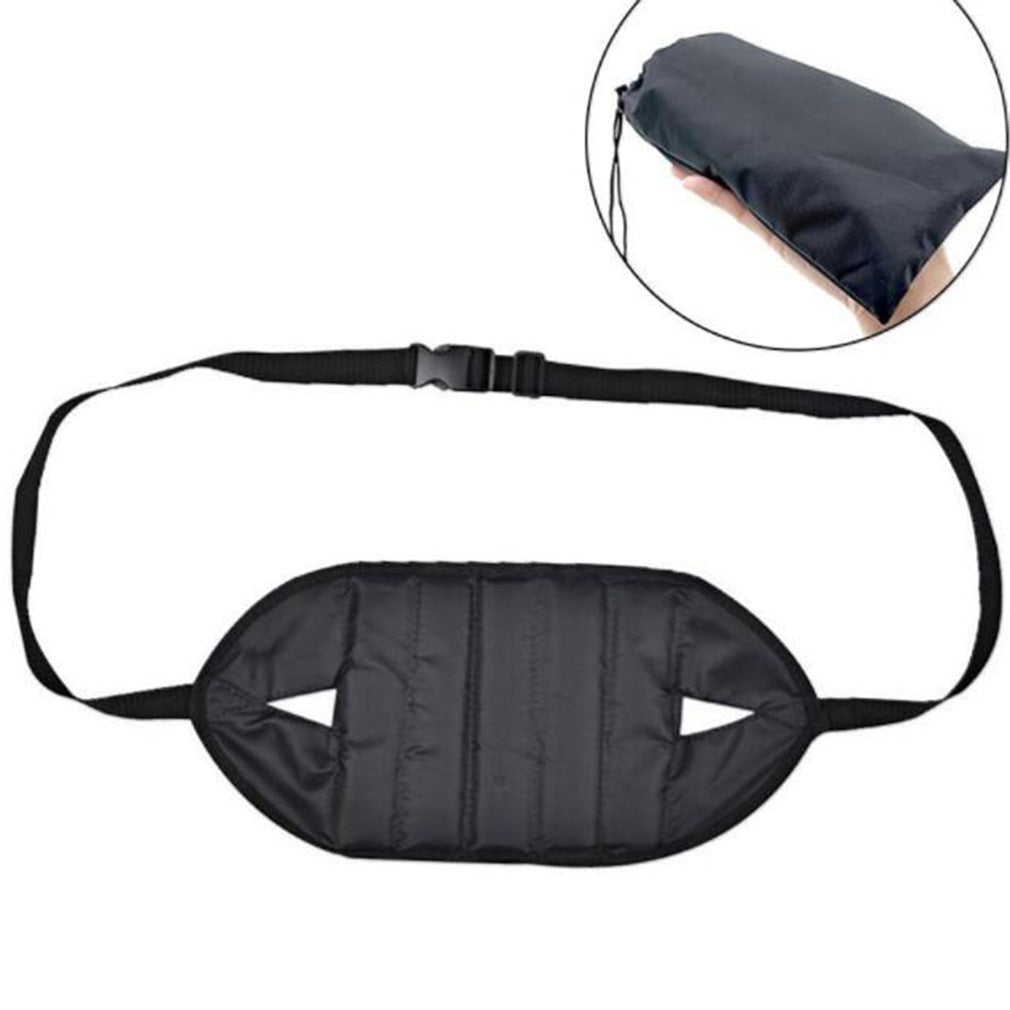 Foot hammock folded into a small compact carrying pouch