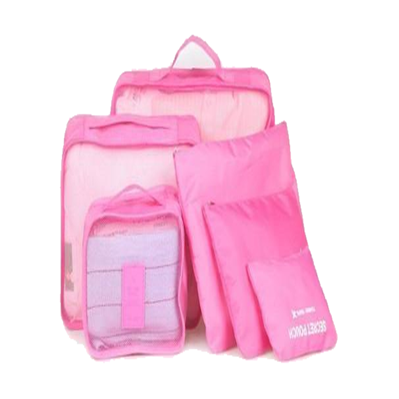Rose red travel packing cubes set