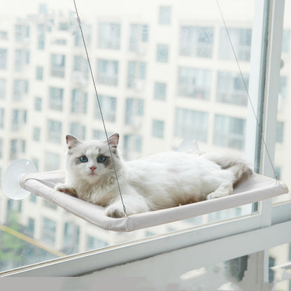 Khaki wall mounted window cat hammock