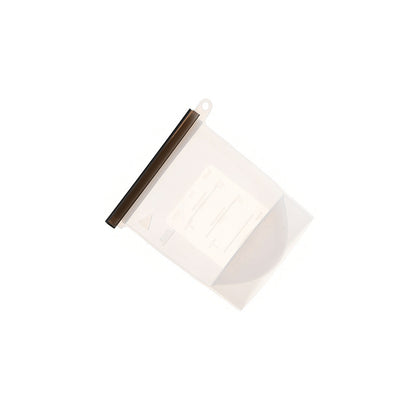Empty white reusable silicone food storage bag