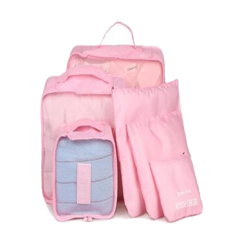 Pink travel packing cubes set