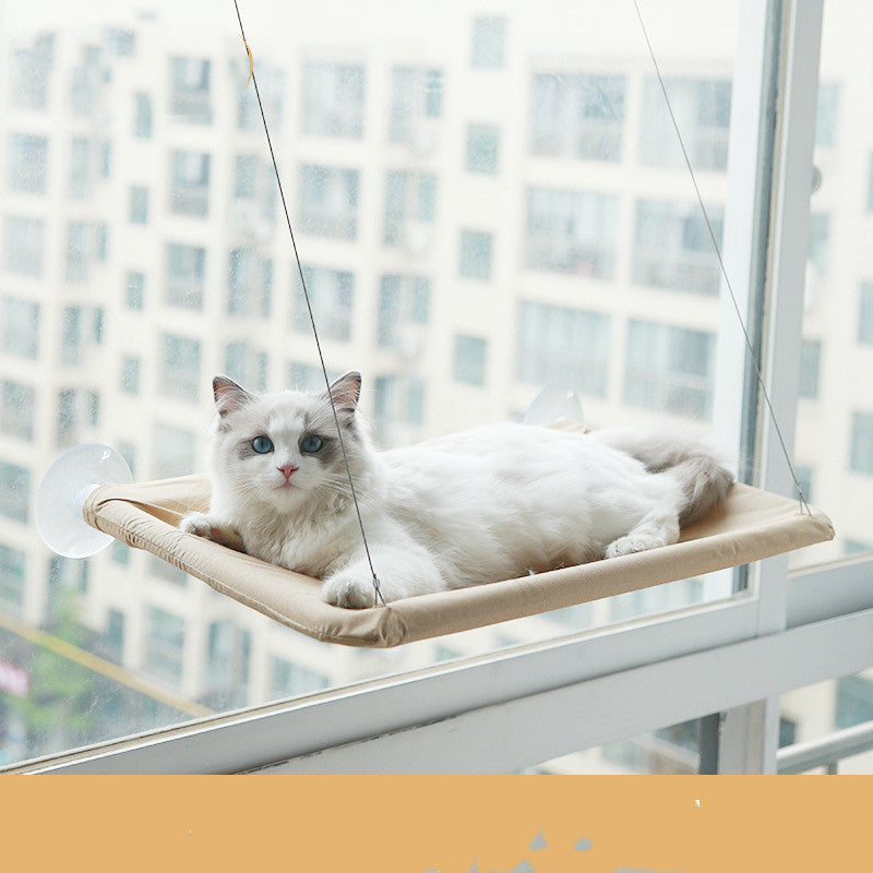 Wall Mounted Window Cat Hammock – Khaki