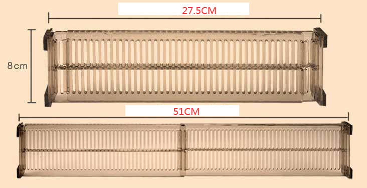Dimensions of the adjustable drawer dividers