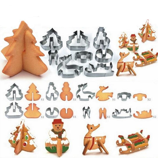 Gingerbread House Cookie Cutter Set pieces