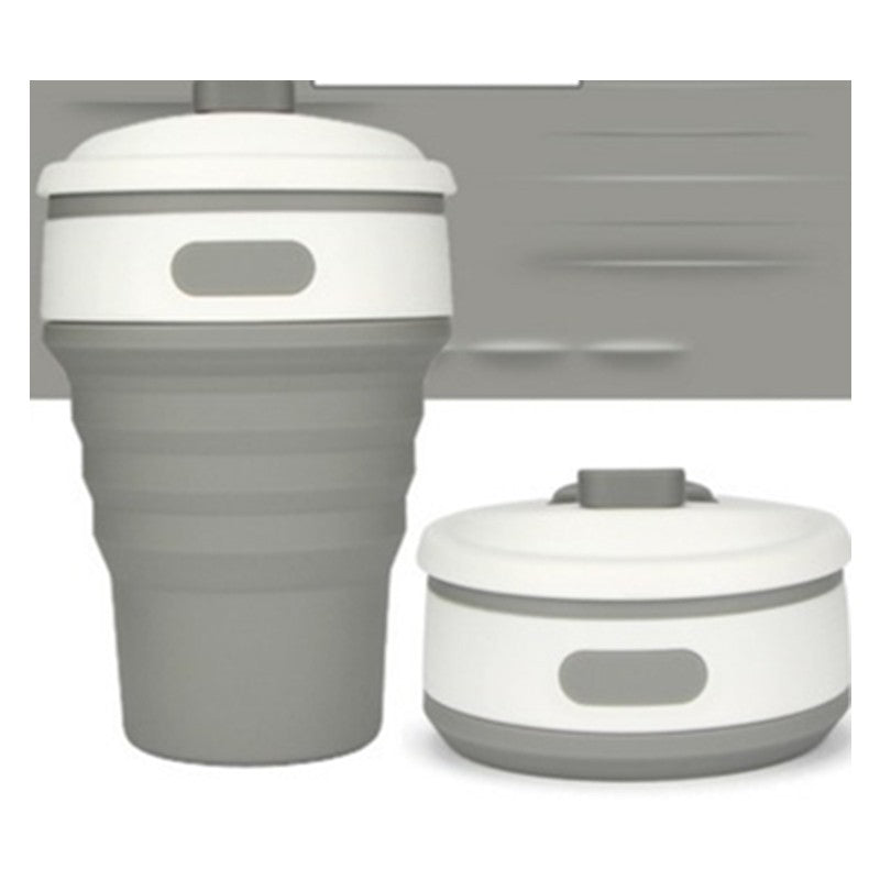Collapsible Silicone Travel Cup – Grey