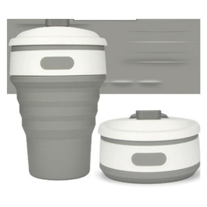 Collapsible Silicone Travel Cup – Grey