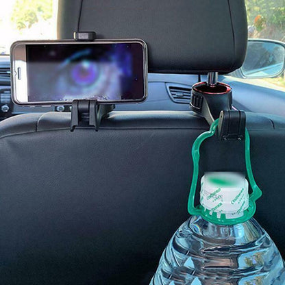 Car seat back headrest hooks in multiple colors