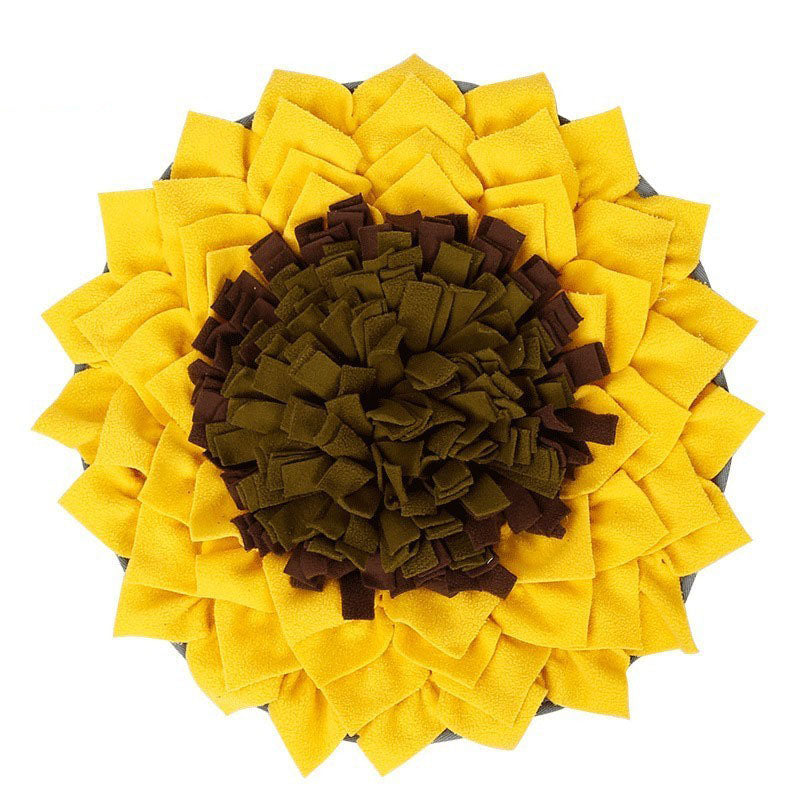 Dog Snuffle Mat Puzzle Toy – Sunflower