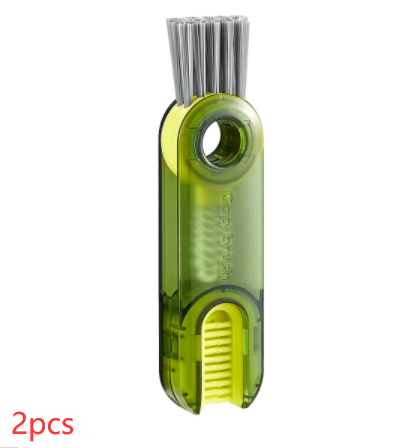 3-in-1 Cup Lid Cleaning Brush (2-Pack) – Green