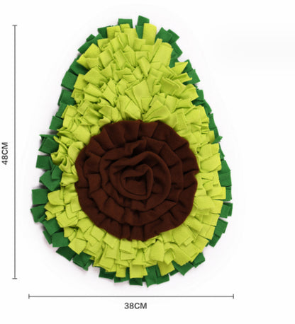 Dog Snuffle Mat Puzzle Toy – Avocado (48 × 38 cm)