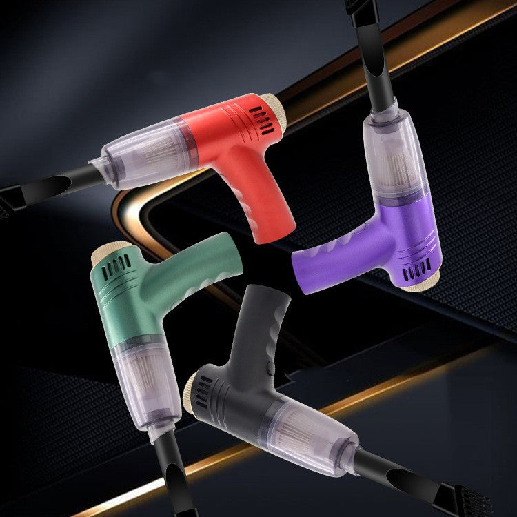 Four colored car vacuum cleaners