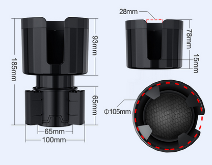 Dimensions of the car cup holder expander