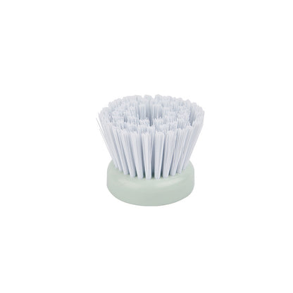 Close up of the replaceable bristle head for the dish brush