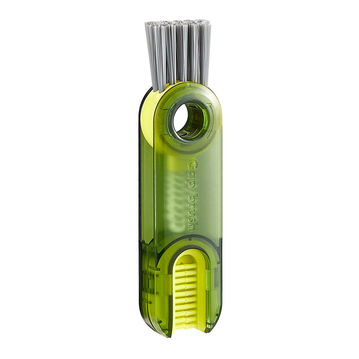 Green 3-in-1 cup lid cleaning brush