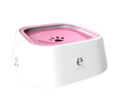 Splash-Proof Pet Water Bowl – Pink