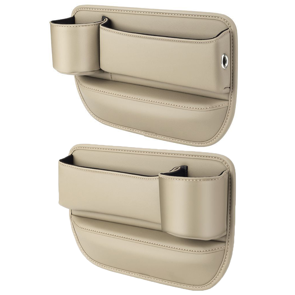 Two beige gap fillers installed in a car