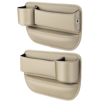 Two beige gap fillers installed in a car