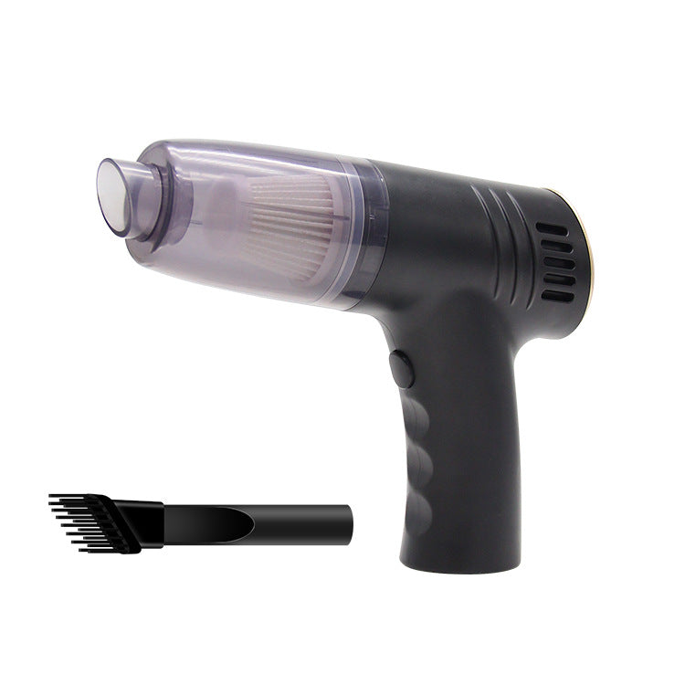 Black handheld mini car vacuum cleaner