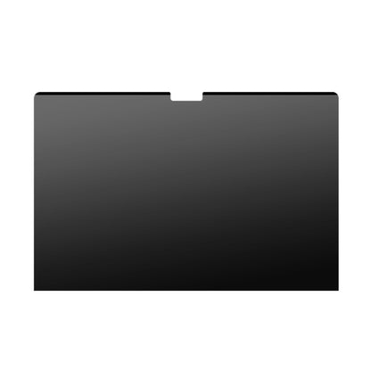 Magnetic laptop privacy screen on a laptop