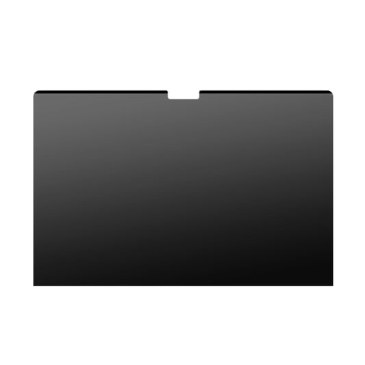Magnetic laptop privacy screen on a laptop