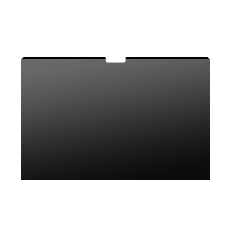 Magnetic laptop privacy screen on a laptop