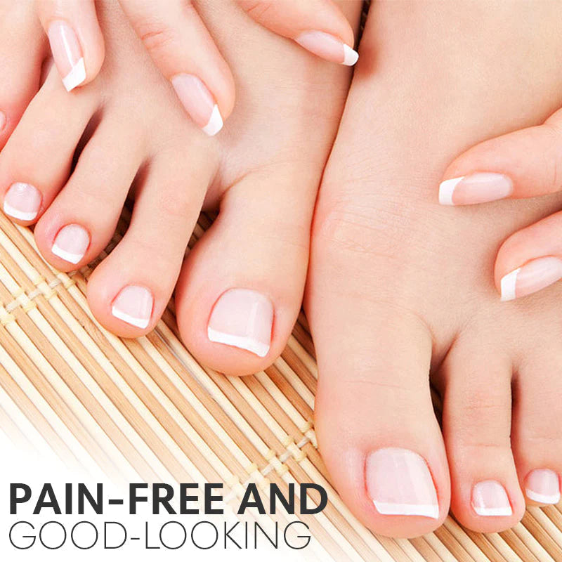 The complete 50 piece toenail patch set laid out on a table