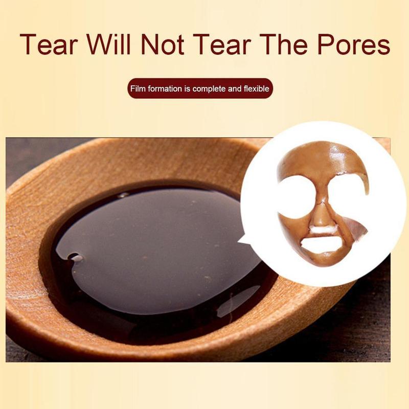 Person gently peeling off a dried facial mask from their cheek