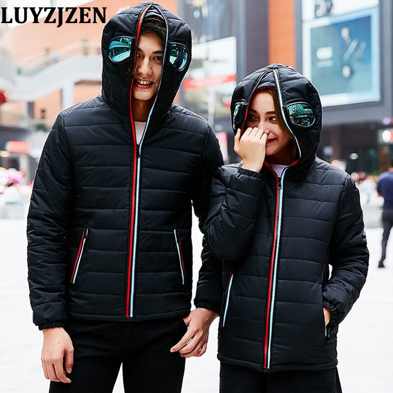 Lifestyle image of someone staying warm in the red jacket.