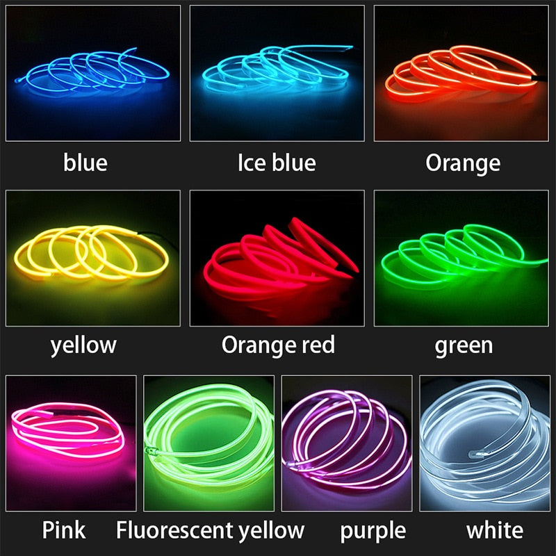 Wiring drive kit option for permanent car LED strip installation