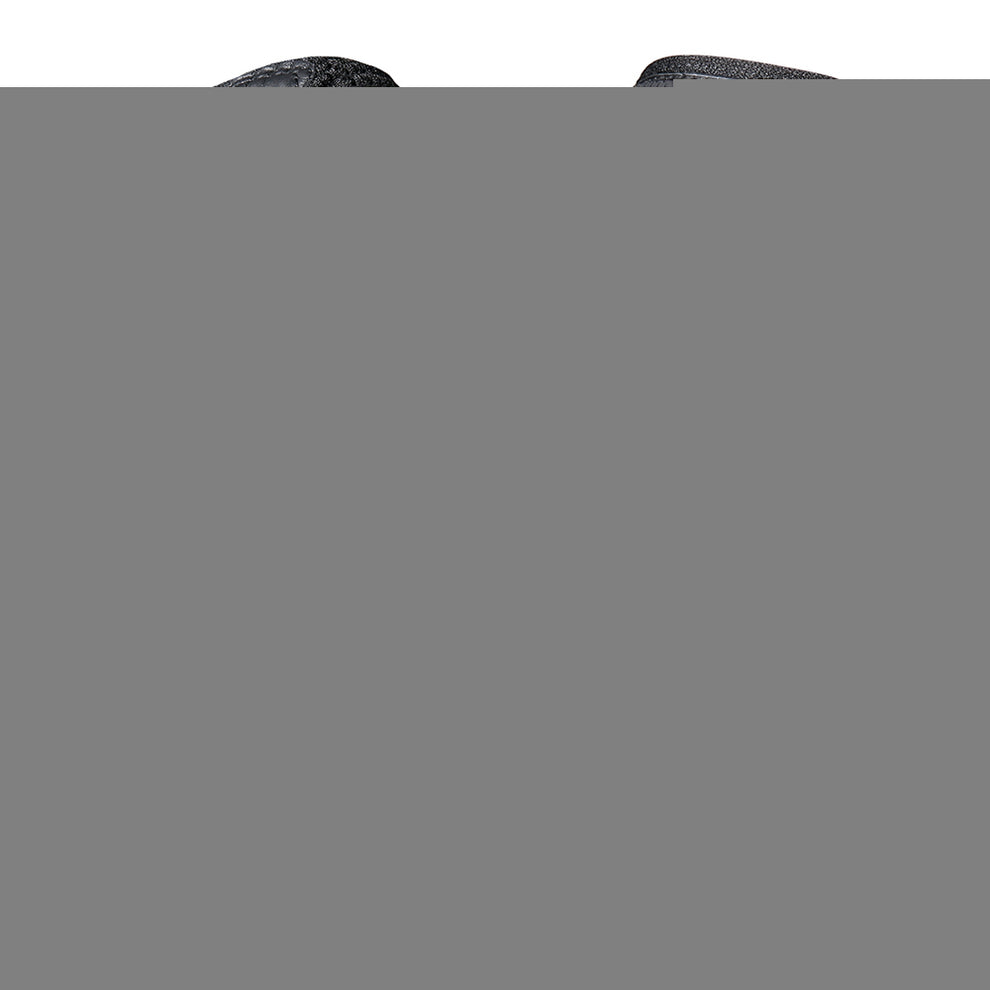 Side view of the snug fit on the black tactical glove