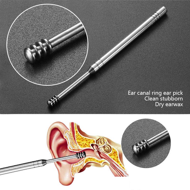 Pink variant of the spiral ear cleaning tool