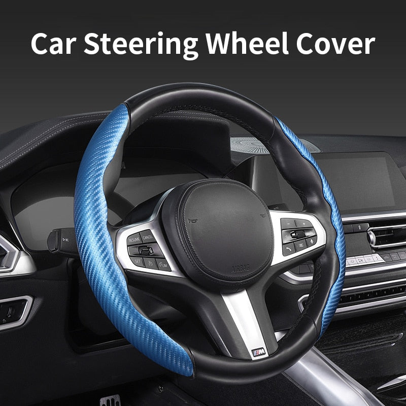 Universal fit steering wheel cover shown in a modern vehicle interior