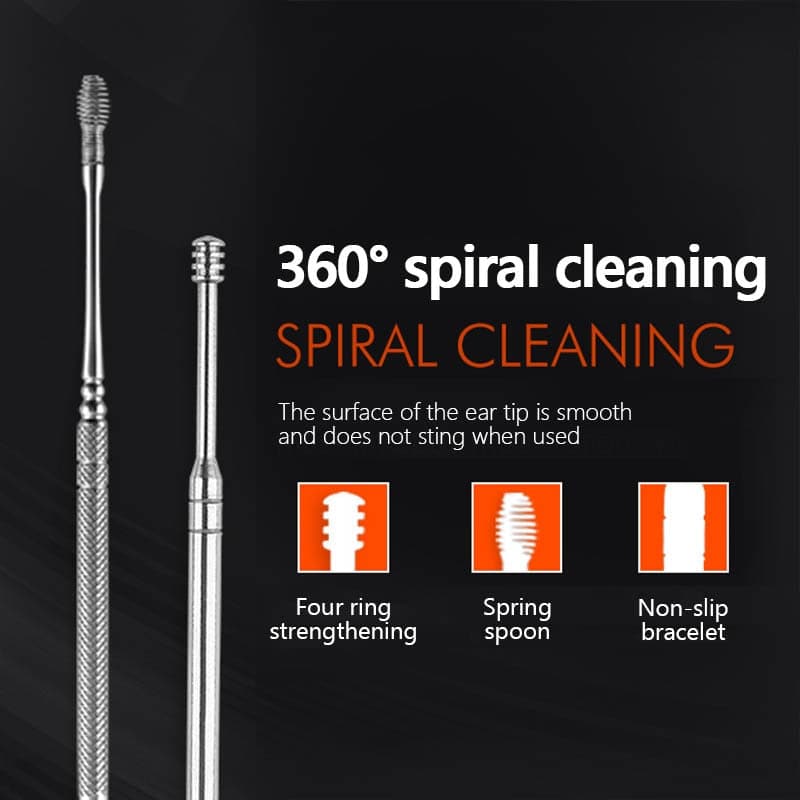Hand holding the ear cleaning tool to show its ergonomic grip