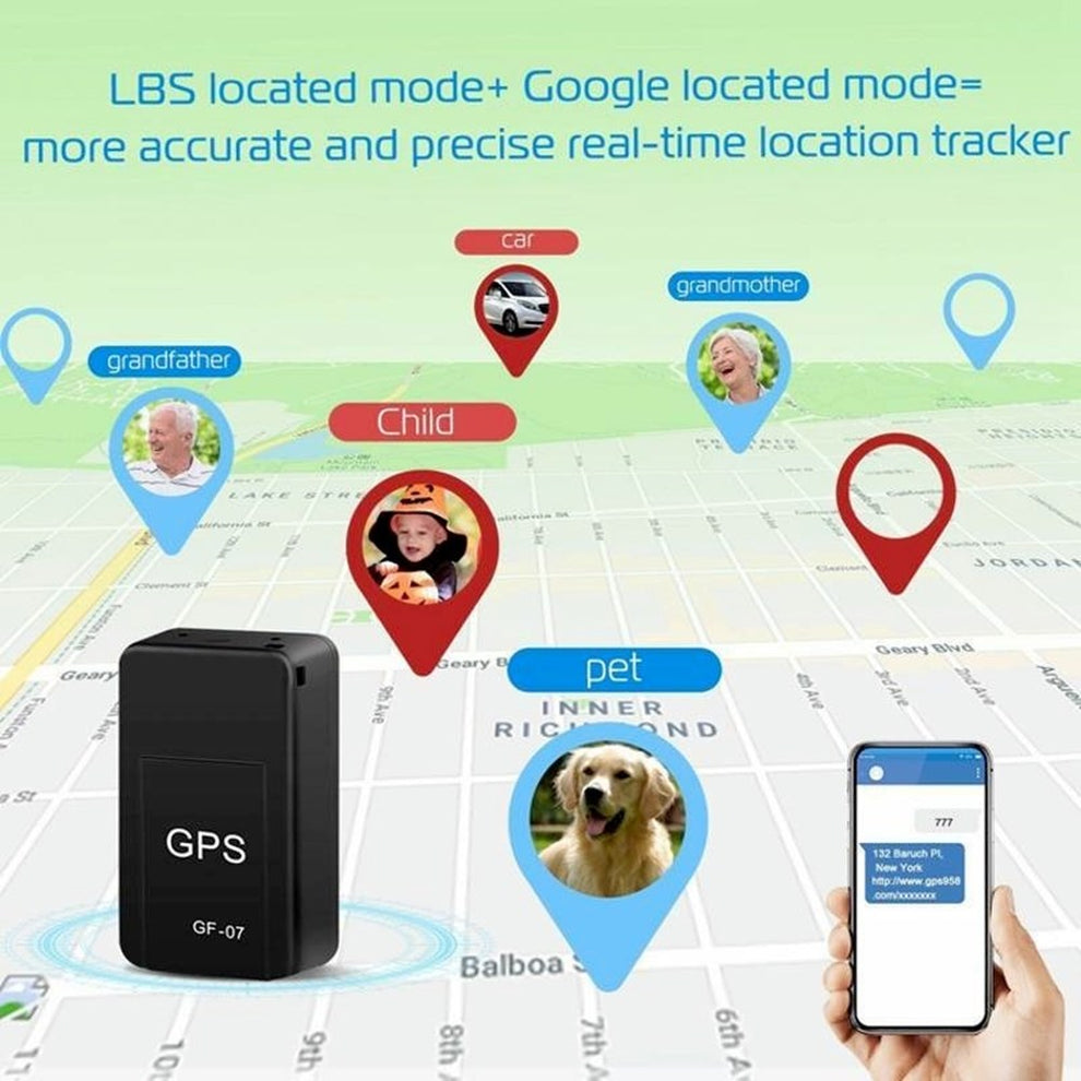 GPS tracker slipped into a dark travel backpack