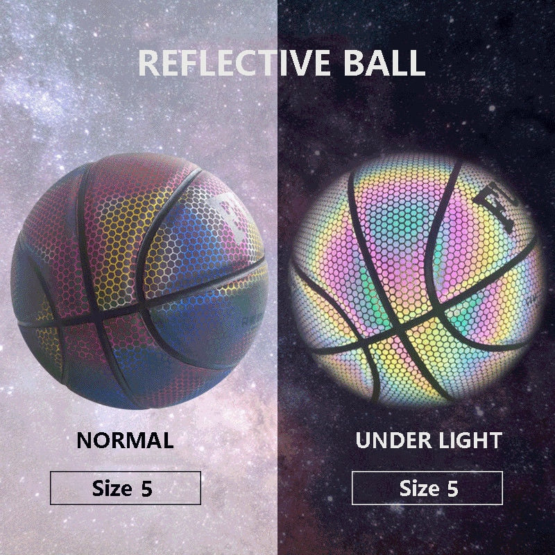 HOLOGRAPHIC REFLECTIVE GLOWING BASKETBALL - Starqon