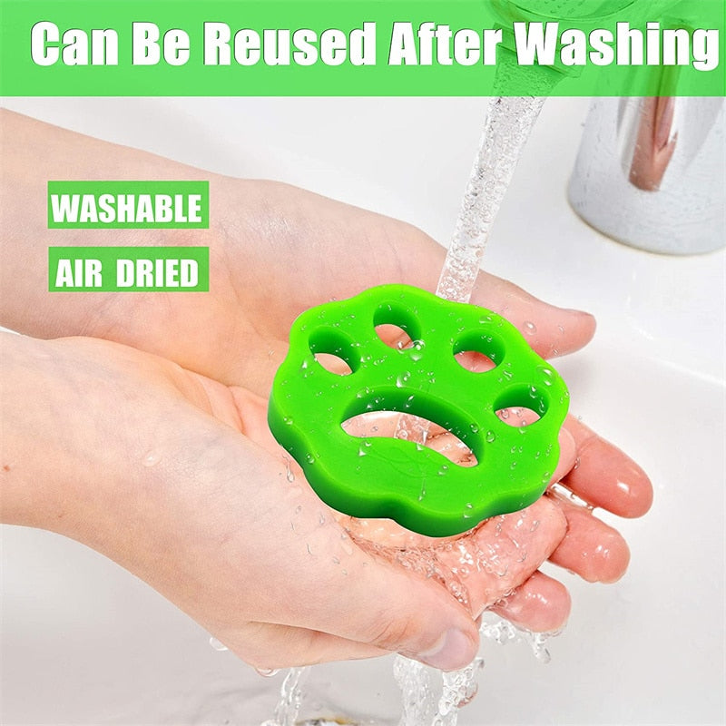 Clean fabric items after pet hair removal treatment