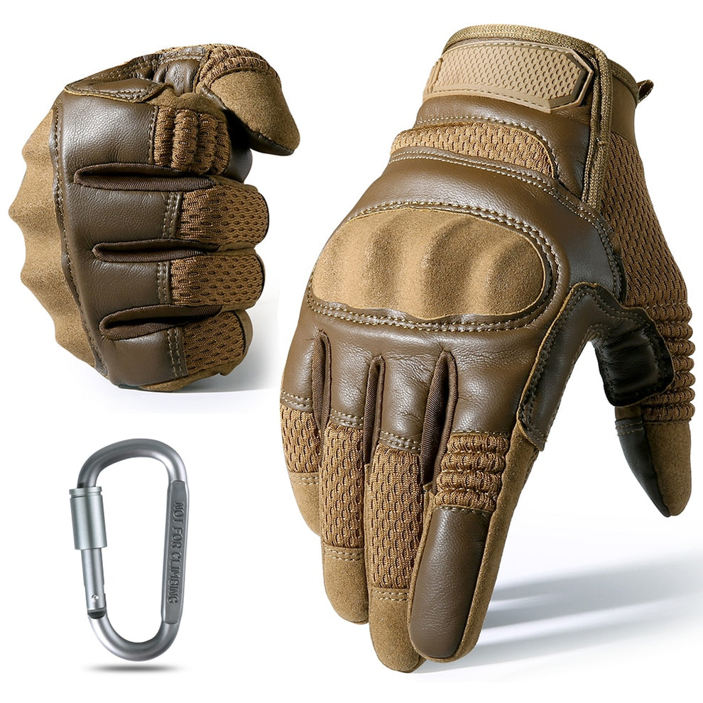 Person flexing hand wearing the rugged outdoor gloves