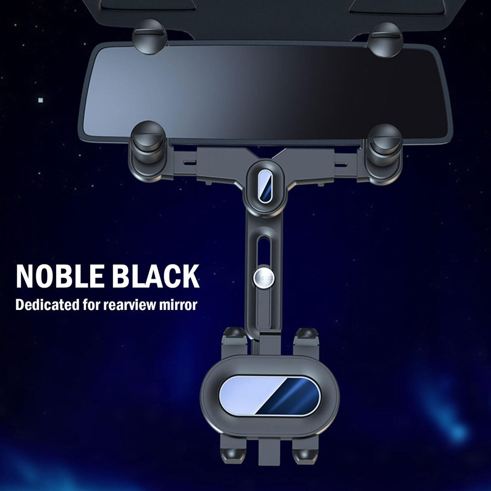 360 rearview mirror phone holder mounted in a car