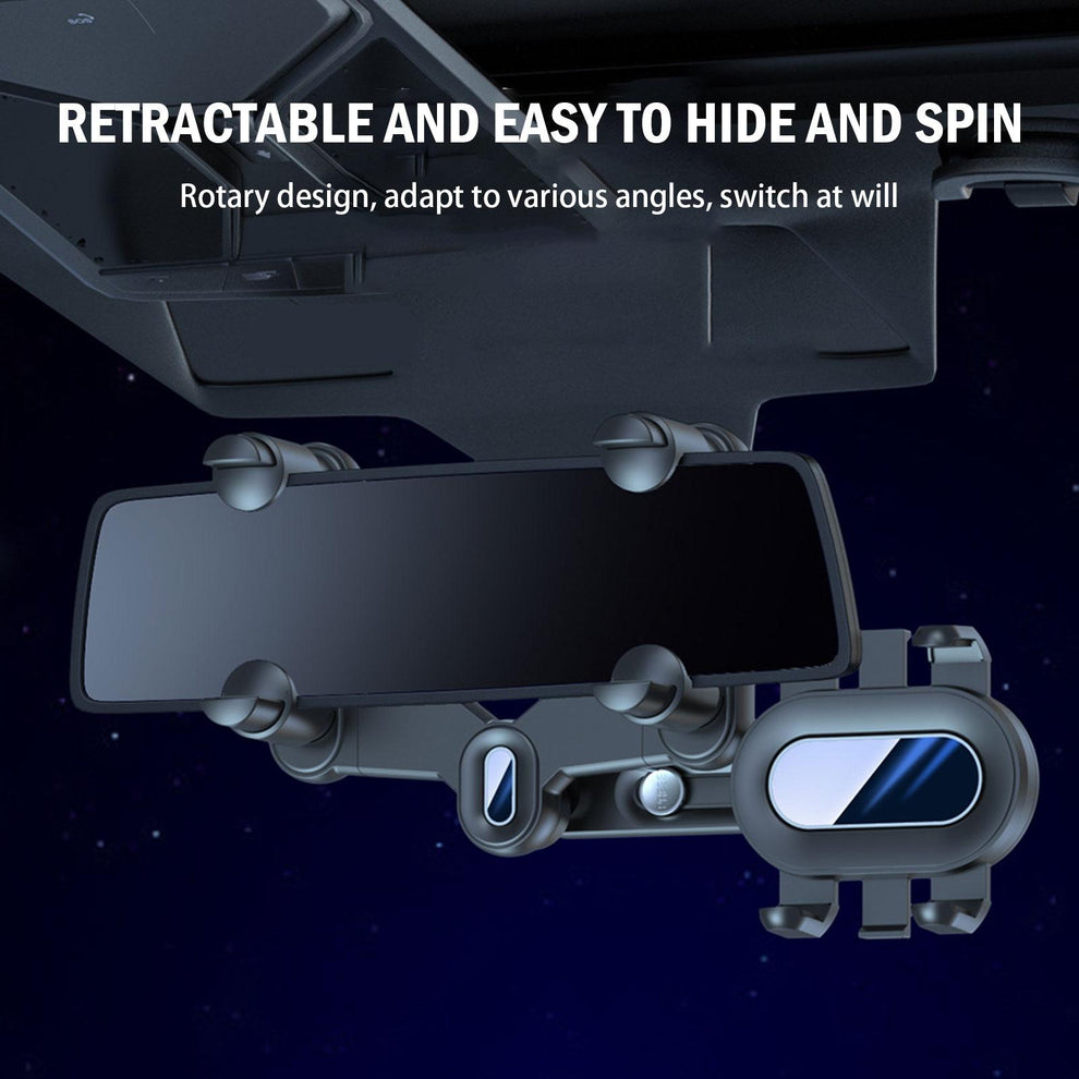 Driver using navigation with eye-level phone holder